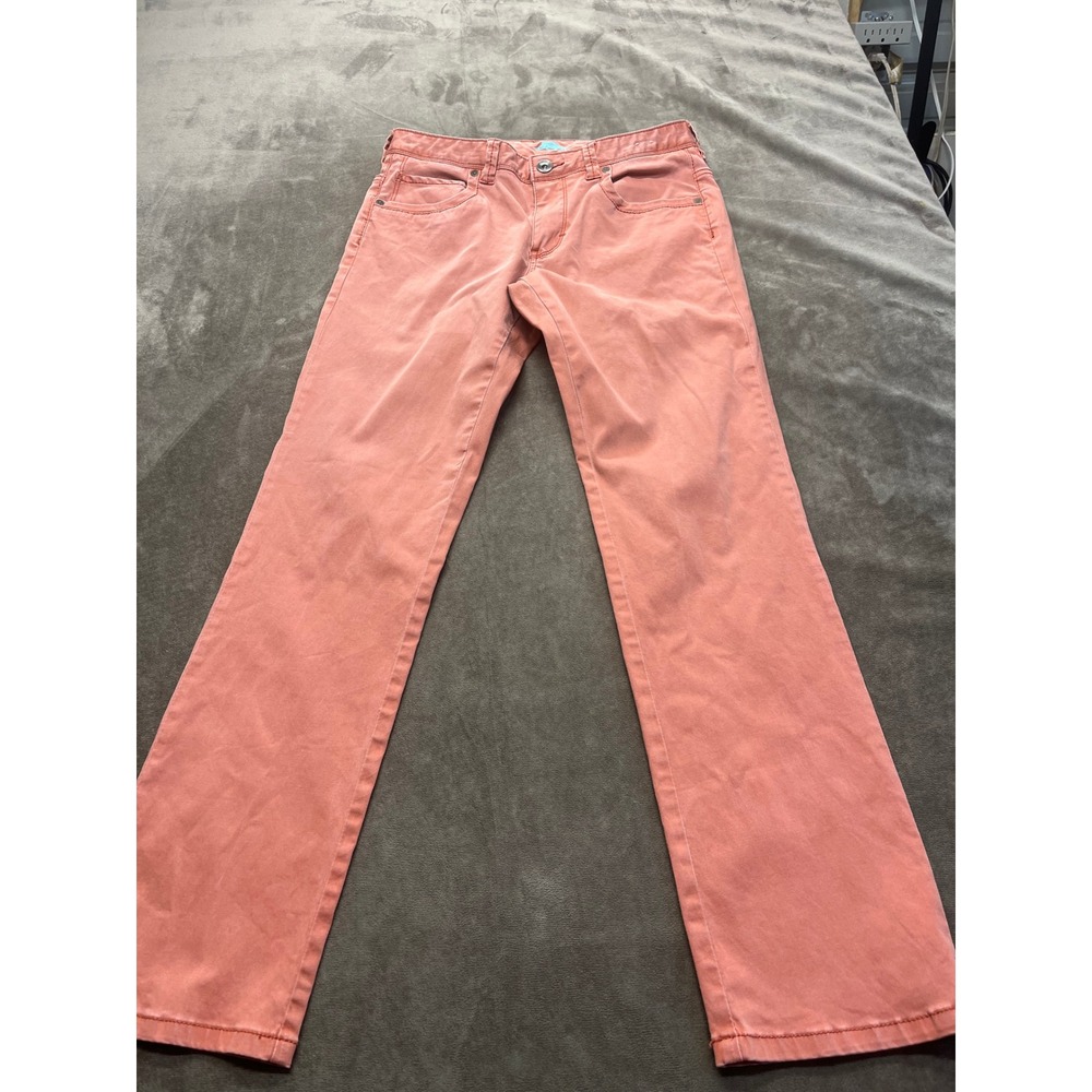Tommy Bahama Boracay Pants Mens 29x30 Coral Orange Cotton Tencel Chino Straight